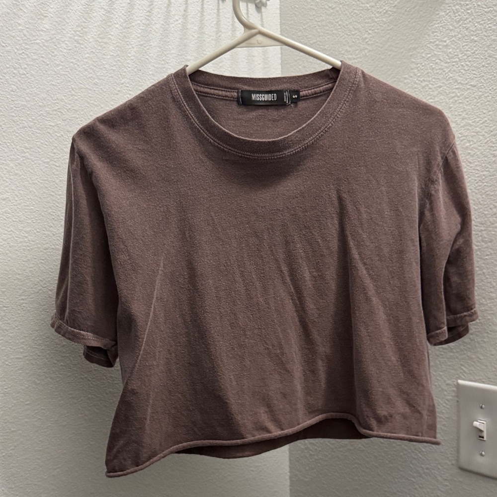 Missguided Mauve Crop Top
